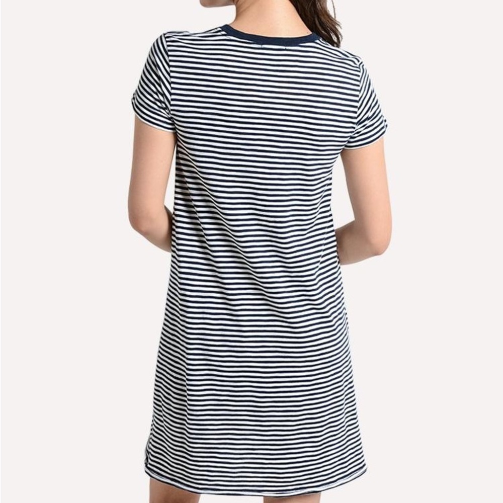 ATM Anthony Thomas Melillo Stripe Jersey Short Sleeve Dress - Picture 3 of 8